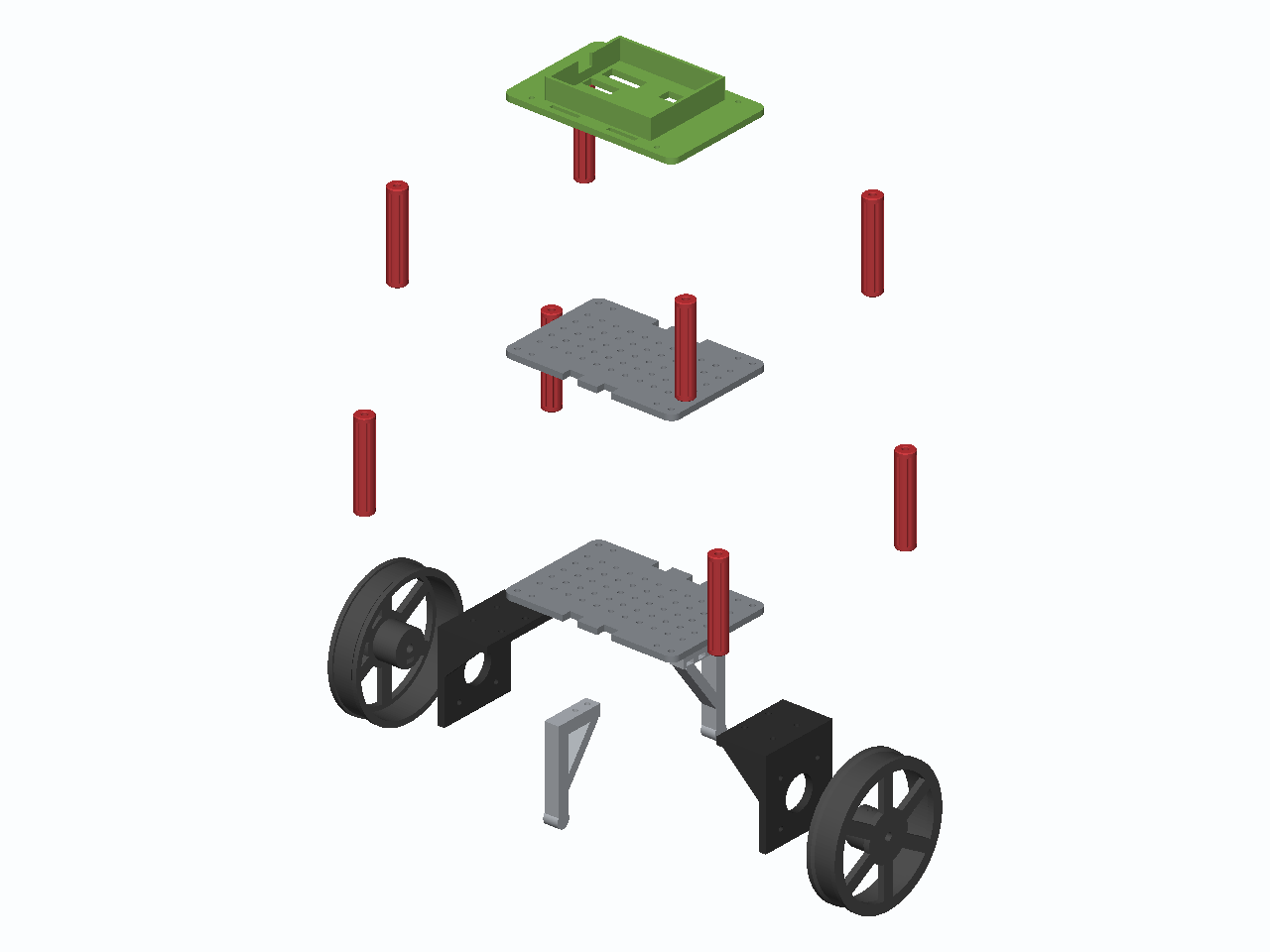 NEMA17 Self-Balancing Robot Frame, assembled