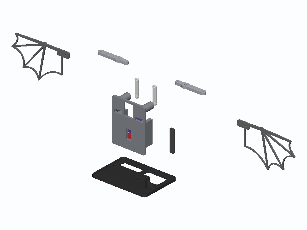 SG90 Scotch-Yoke Flapping Wing Rig, assembled