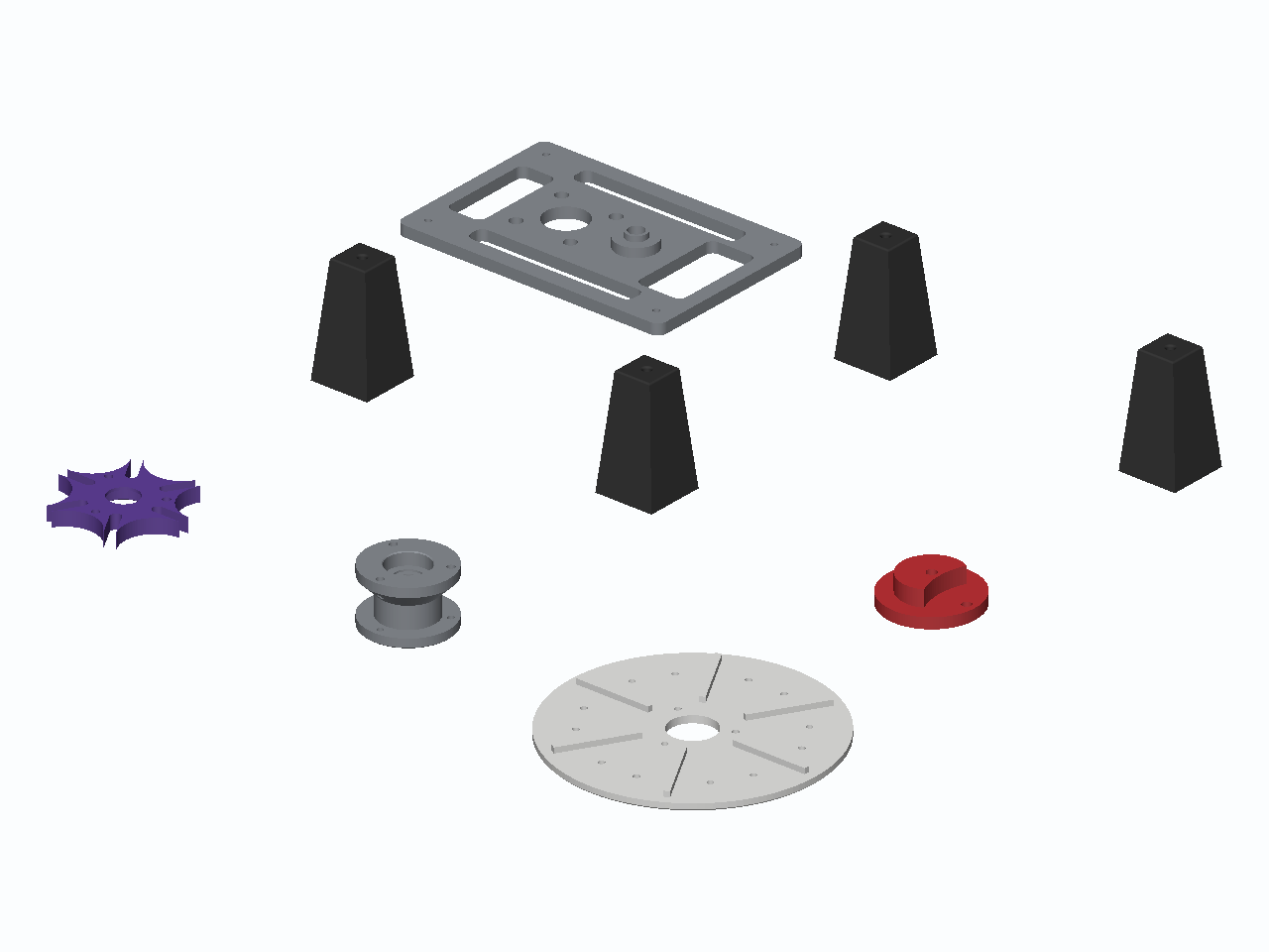 NEMA17 Geneva Indexing Turntable, assembled