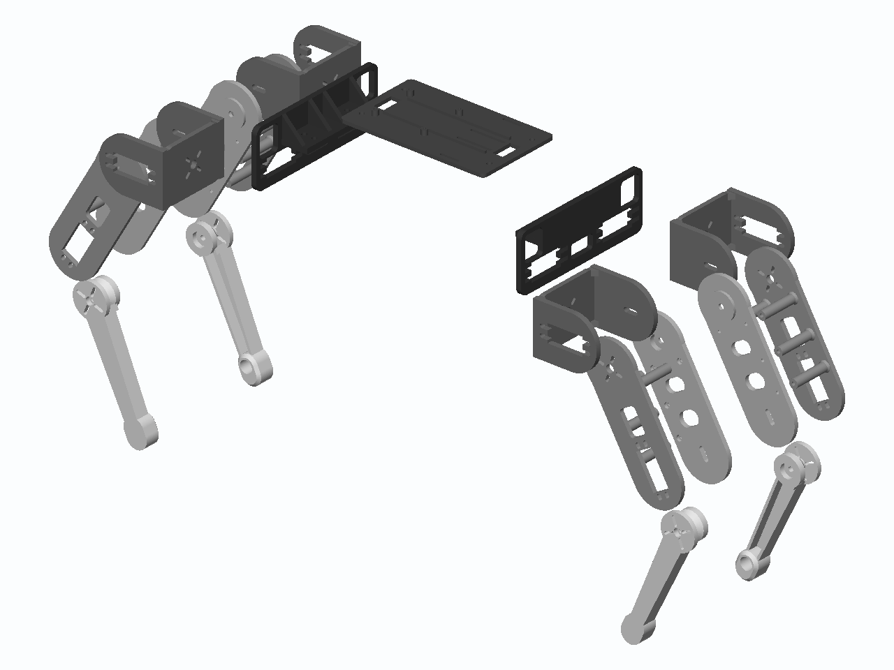 MG996R 12-DOF Quadruped Robot Dog, assembled