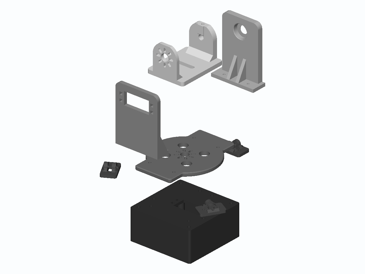MG996R Heavy Pan-Tilt Camera Gimbal, assembled