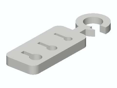 Toilet Flapper Chain Keyhole Lever Hook