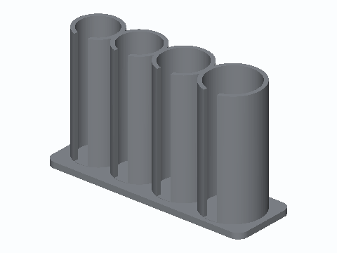 Four-Tube US Coin Stacker Desk Caddy
