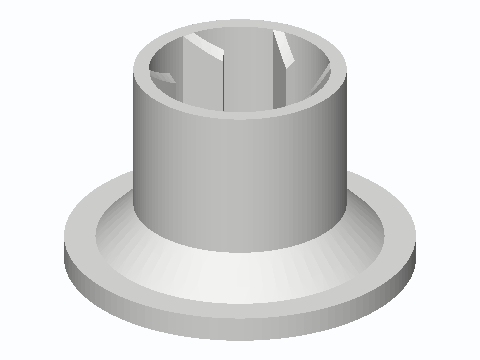 Flex-Fin Tension Shower Rod End Cap