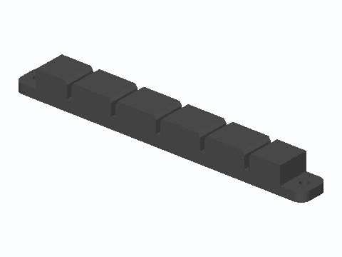 Five-Slot Vertical PCB Card Guide Rail