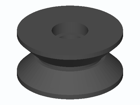 Twin-608 V-Groove Gate Track Roller