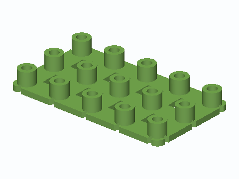 1 in Pitch DIY Pegboard Drilling Template