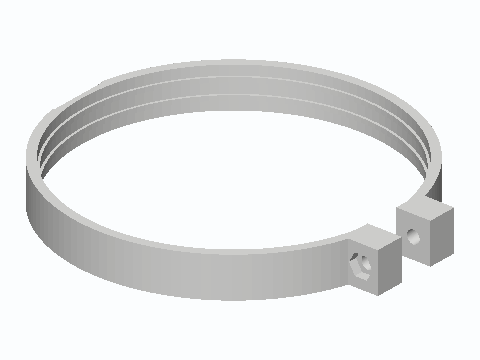 4 in Bath Fan Flex Duct Bolt Clamp