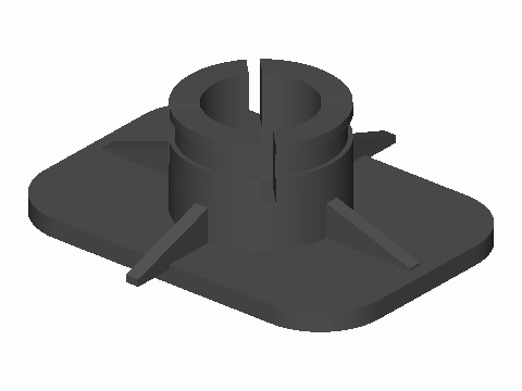 Zip-Tie Collet Bicycle Kickstand Foot
