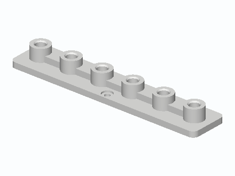 Upright Plate Rack Rail For 8 mm Dowels