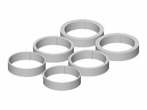 Rolling Pin Dough Thickness Ring Set