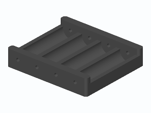 18650 Four-Bay Screw-Contact Test Sled
