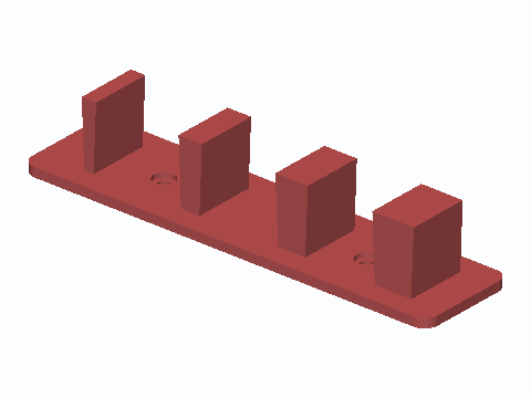 Four-Fin Spring Clamp Wall Rail