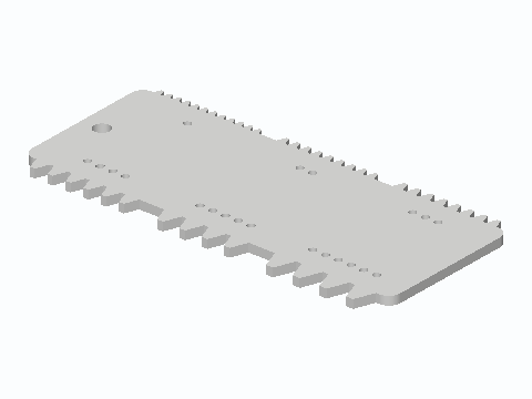 Six-Module Gear Tooth Rack Gauge