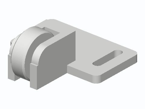 Print-In-Place Drawer Corner Glide Roller