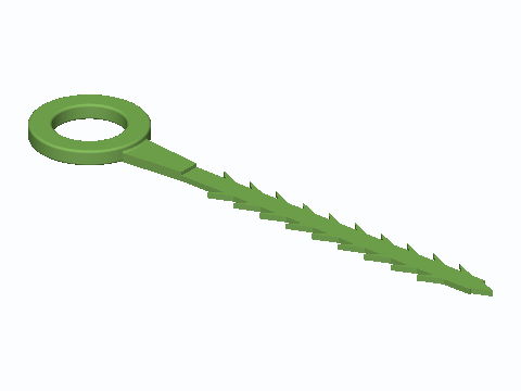 Barbed Drain Hair Snake With Ring Grip
