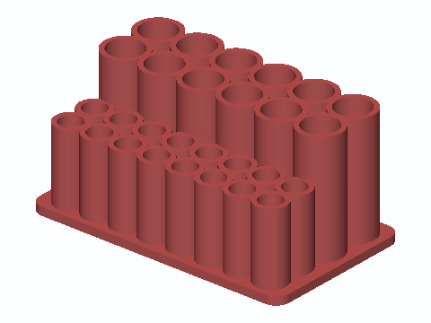 Hot Glue Stick Two-Size Upright Quiver