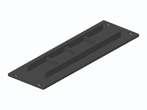 Eurorack 8HP Ribbed Blanking Panel