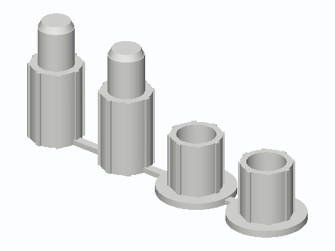 Table Leaf Alignment Pin And Socket Set