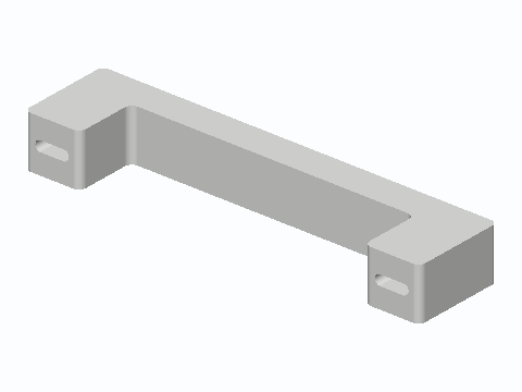 Slotted-Span Fridge Door Pull Handle