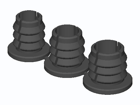 17-23 mm Slotted Handlebar End Plug Trio