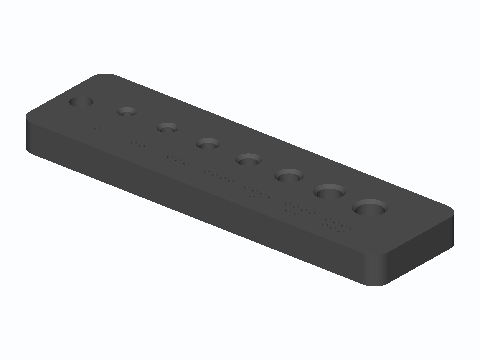 DC Barrel Plug Seven-Size Gauge Card