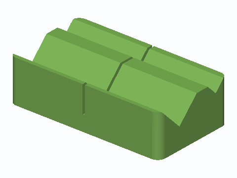 Drip Tubing V-Groove Square-Cut Block