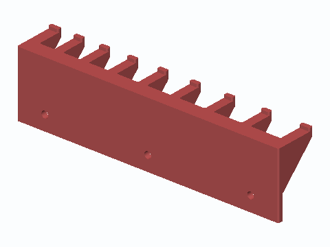 Graduated Eight-Slot Wrench Wall Rack
