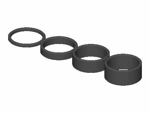 1-1/8 in Odd-Height Headset Spacer Set