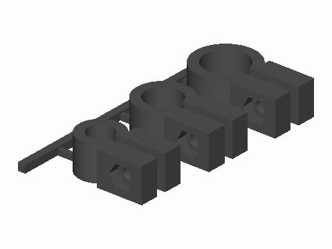 M3 Screw-Ear Small Tubing Clamp Trio