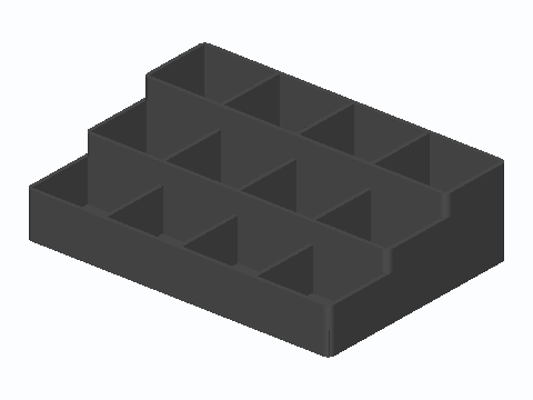 Stepped Radial Capacitor 12-Cell Sort Tray