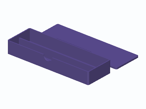 Print-In-Place Hinged Twin-Lane Pen Box