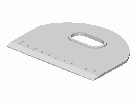 Dual-Edge Bowl Scraper With Dough Ruler
