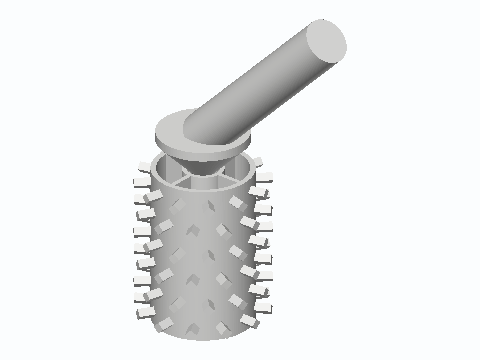 Print-In-Place Pizza Dough Docker Roller
