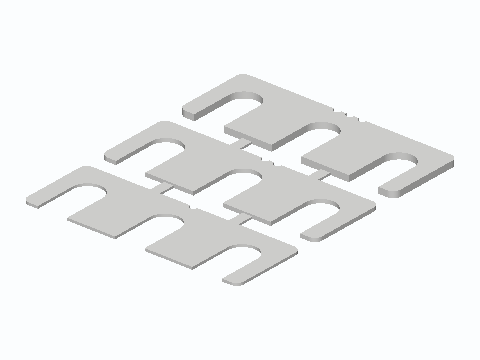 3-1/2 in Door Hinge Slip-In Shim Set
