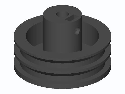 5 mm Shaft Twin O-Ring Friction Drive Wheel