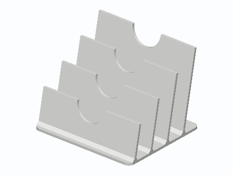 Four-Fin Stepped Desk Mail Sorter