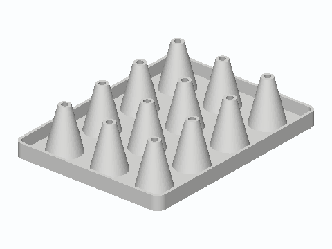 Piping Tip Cone-Peg Drying Rack
