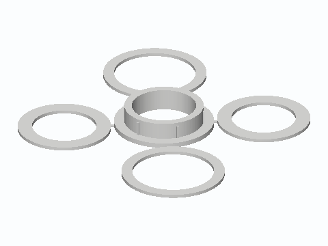 Dual-Flush Button 48 To 38 mm Lid Bushing