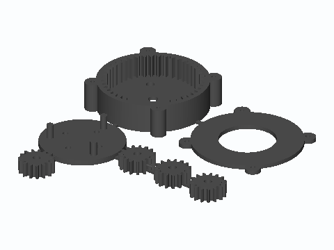 NEMA 17 Snap-Off Planetary Reducer Kit