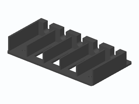 Five-Chisel Wall Rack With Separator Fins
