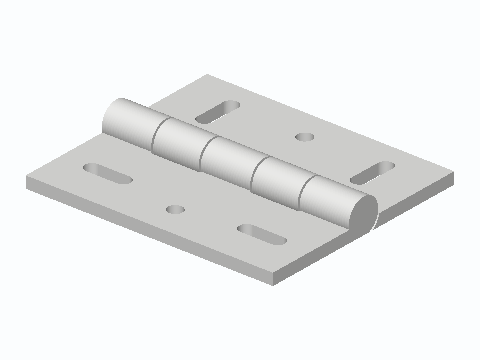 Slot-Adjust Print-In-Place Surface Cabinet Hinge