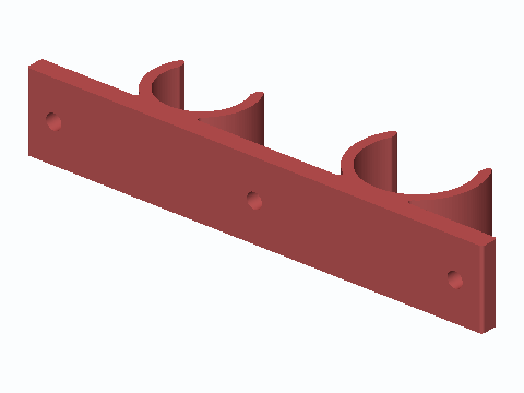 Twin-Size Snap-In Tool Handle Wall Grip