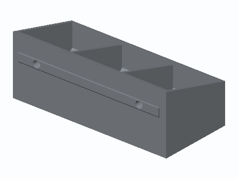 2020 Extrusion Bolt-On Three-Cell Parts Bin