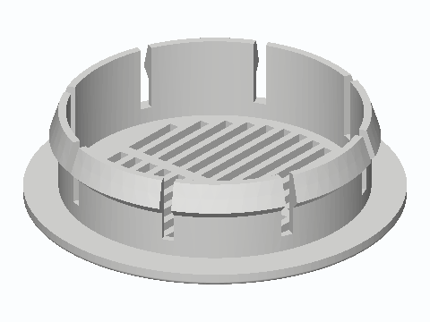 3 in Round Soffit Vent Snap-In Louver