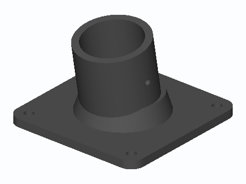 10° Splayed Desk Leg Socket For 1 in PVC
