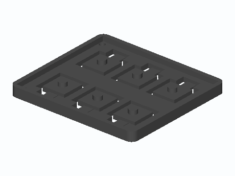 Six-Key Flexure Button Panel For Tact Switches