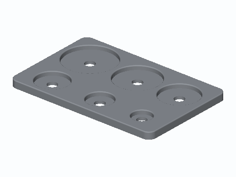 Forstner Bit Six-Size Face-Down Pocket Tray