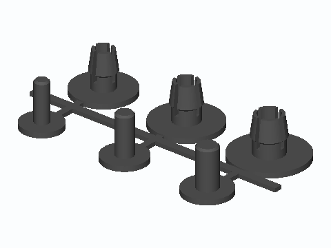 7/8/9 mm Push-Pin Trim Rivet Sprue
