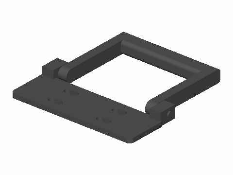 Print-In-Place Fold-Down Tote Carry Handle